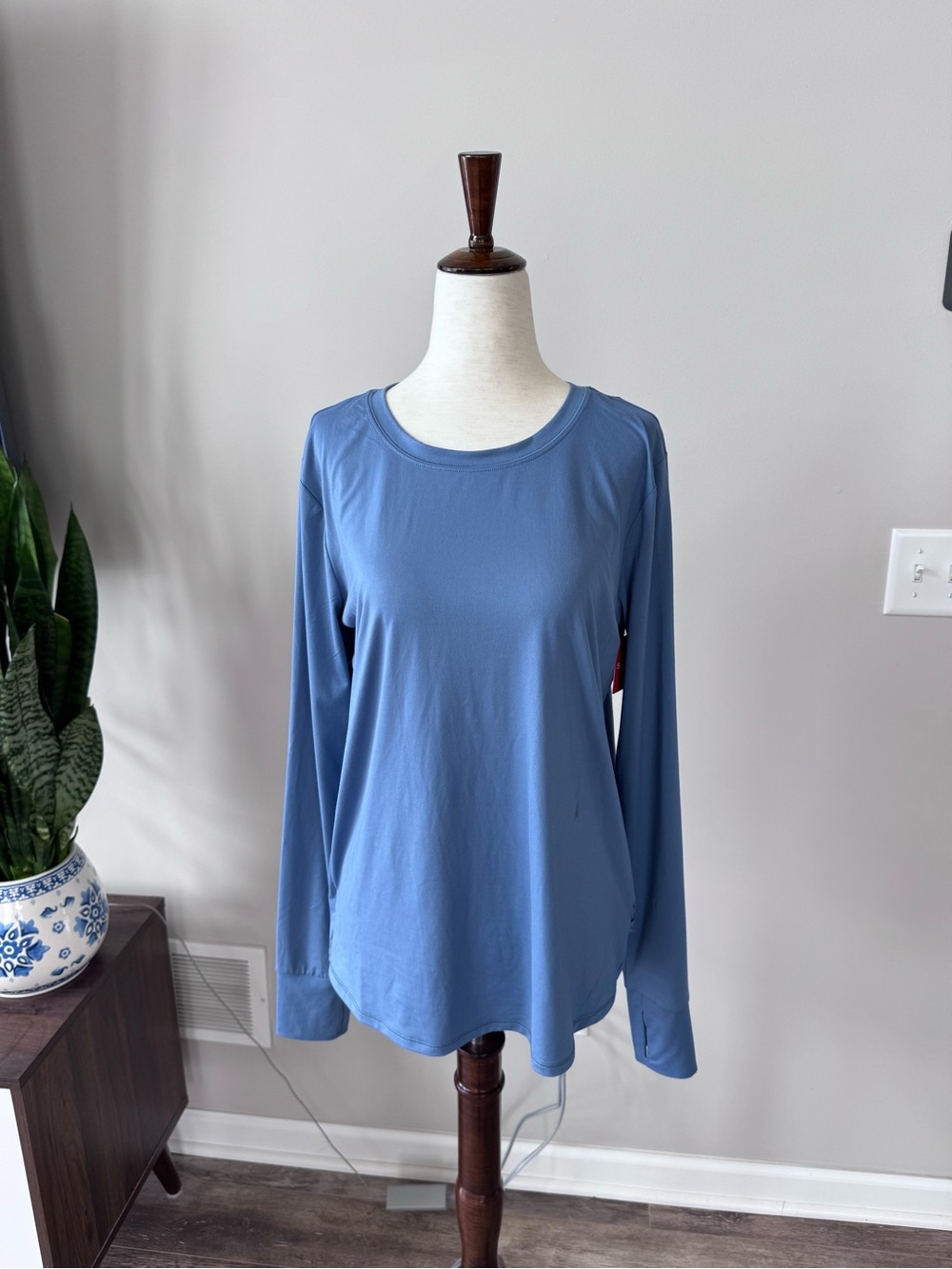NWT! Spanx Butter Soft Long-Sleeve Crewneck Top in Indigo haze